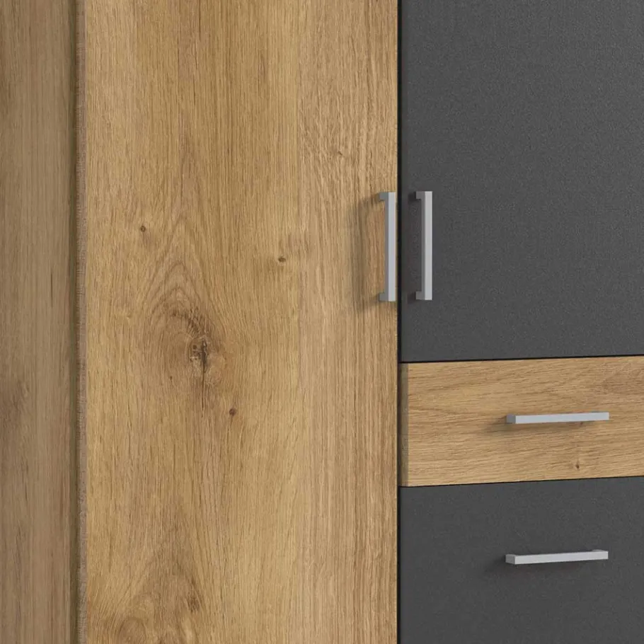 Best Kleiderschrank mit drei Schubladen & drei Türen - Leviza I Kleiderschränke