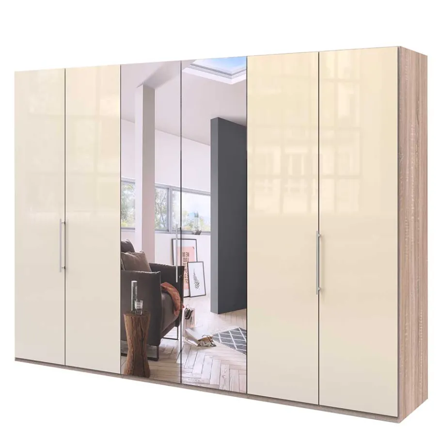 New Kleiderschrank mit einer Spiegel Falttür - Rativian IV Kleiderschränke