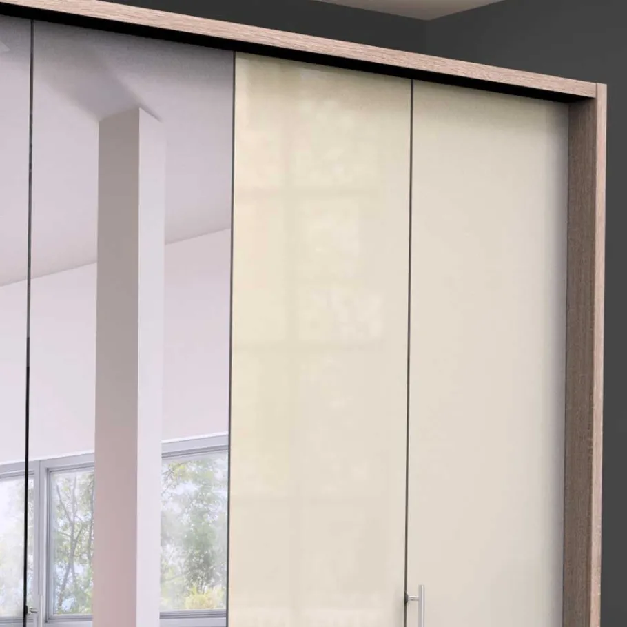 New Kleiderschrank mit einer Spiegel Falttür - Rativian IV Kleiderschränke