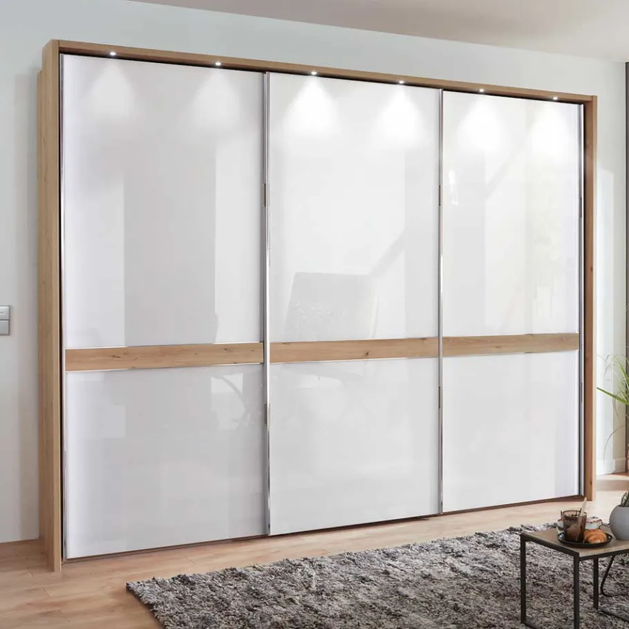 New Kleiderschrank mit Schwebetüren in Weiß - Tessina Kleiderschränke