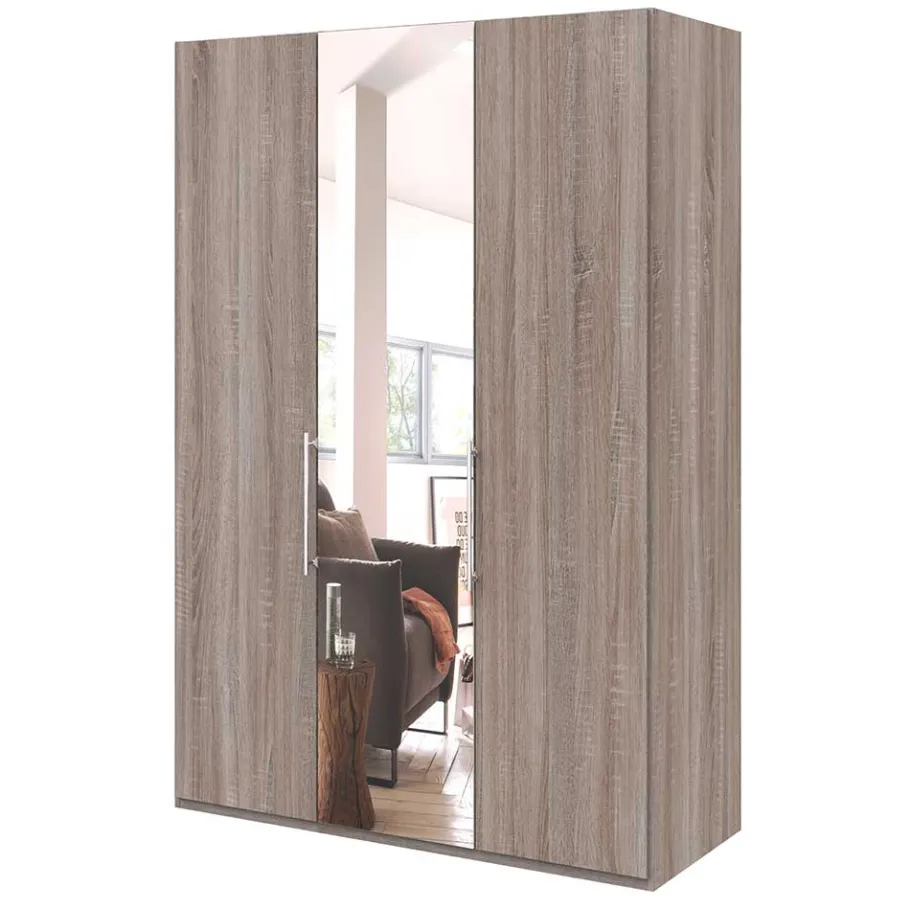 Hot Kleiderschrank mit Spiegel & Metallgriffen - Crenba Kleiderschränke