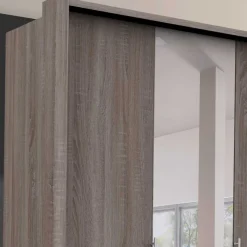 Hot Kleiderschrank mit Spiegel & Metallgriffen - Crenba Kleiderschränke