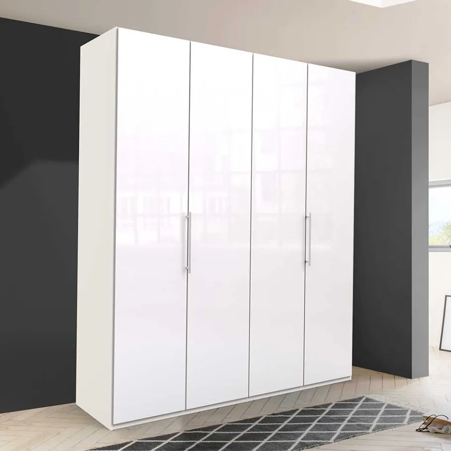 Online Kleiderschrank mit zwei Falttüren in Weiß - Dolienca Kleiderschränke|Schränke
