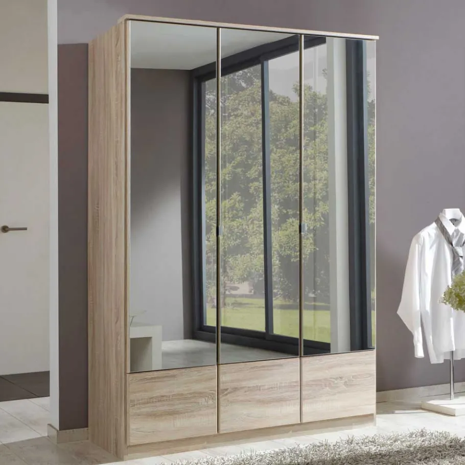 Online Kleiderschrank Rommino mit Spiegel Kleiderschränke|Schränke