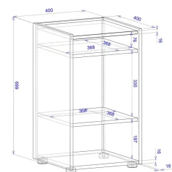 Best Kleines Ordnerregal in Anthrazit & Wildeiche Dekor - Ahilav Regale