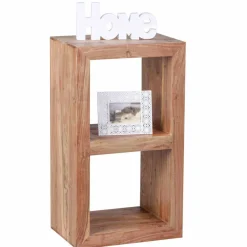 Outlet Kleines Standregal Vislan aus Holz massiv Akazie natur Regale