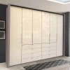 Kombi Kleiderschrank in Creme Glas - Tauron Kleiderschränke