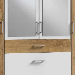 Best Kombi Kleiderschrank in Plankeneiche mit Weiß - Curacao Kleiderschränke|Schränke