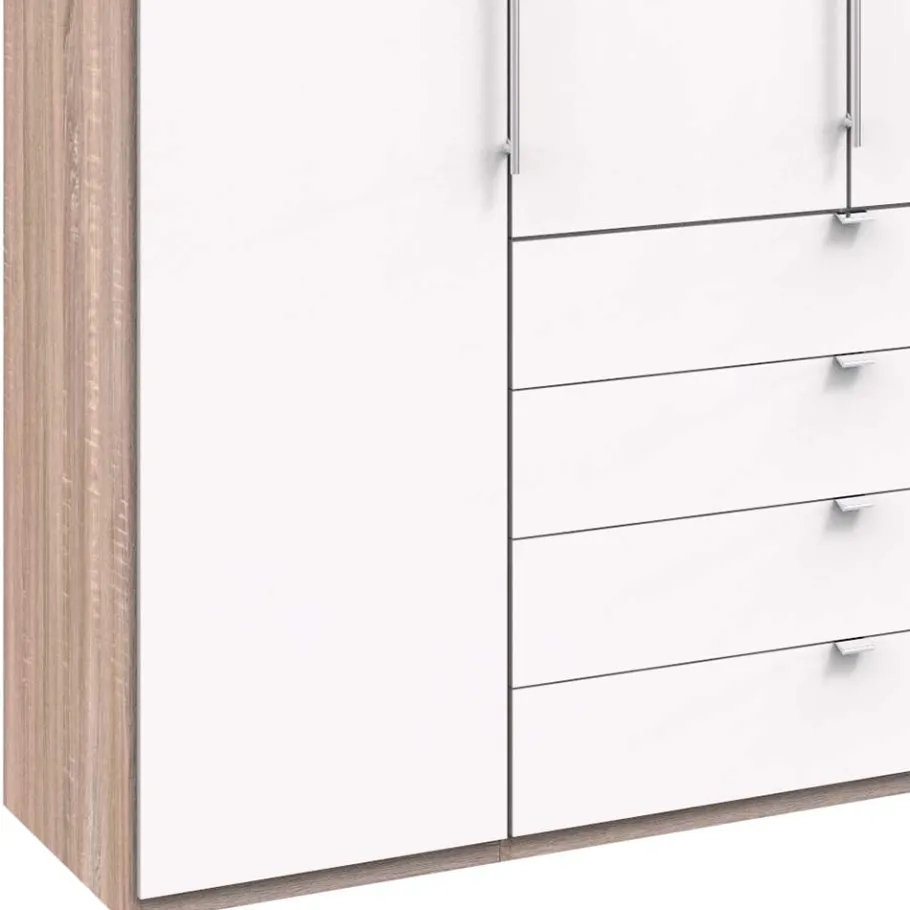 Online Kombi Kleiderschrank mit Schubkästen und Falttüren - Vaclyn Kleiderschränke|Schränke