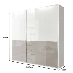 Discount Kombi-Drehtürenschrank 5-türig - Pascan Kleiderschränke|Schränke