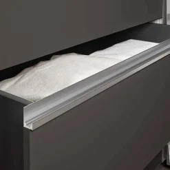 Outlet Kombi-Kleiderschrank in Braun Glasfront - 165 cm - Preema Kleiderschränke|Schränke