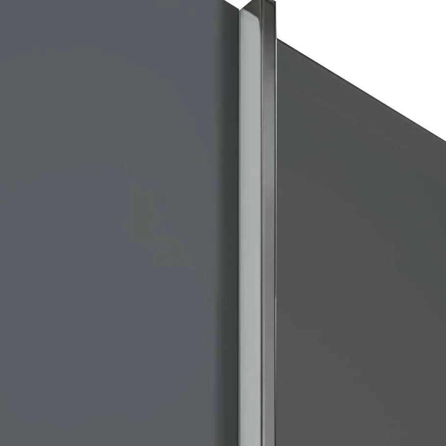 Outlet Kombi-Kleiderschrank in Braun Glasfront - 165 cm - Preema Kleiderschränke|Schränke