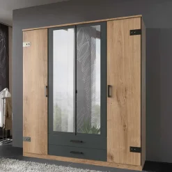 Online Kombi-Kleiderschrank in Plankeneiche Dekor - Corpus KleiderschrÀnke|SchrÀnke