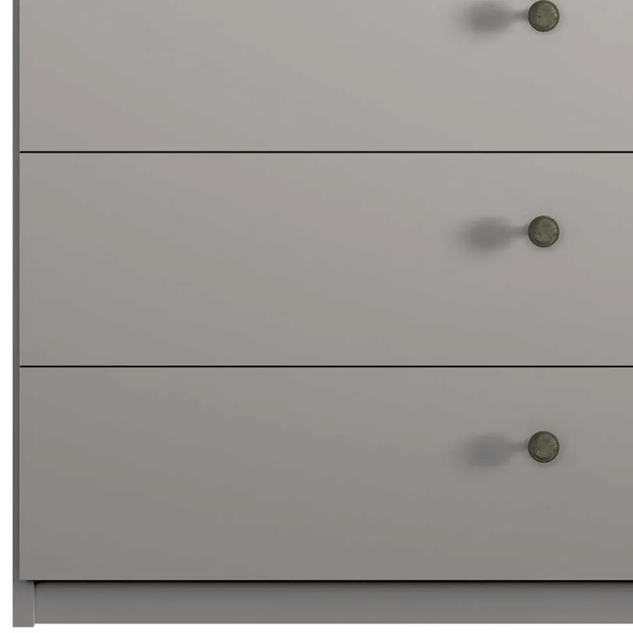 New Kombi-Kleiderschrank 1m breit in Hellgrau - Ridonna Kleiderschränke|Schränke