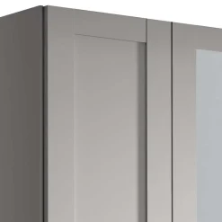 New Kombi-Kleiderschrank 1m breit in Hellgrau - Ridonna Kleiderschränke|Schränke