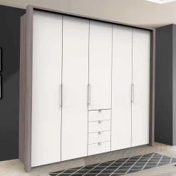 Online Kombi-Kleiderschrank mit 2 FalttĂŒren & TĂŒr - Tivierto KleiderschrĂ€nke|SchrĂ€nke