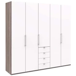 Online Kombi-Kleiderschrank mit 2 Falttüren & Tür - Tivierto Kleiderschränke|Schränke