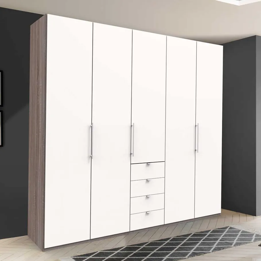 Online Kombi-Kleiderschrank mit 2 Falttüren & Tür - Tivierto Kleiderschränke|Schränke