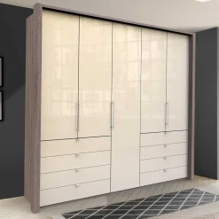 Sale Kombi-Kleiderschrank mit acht Schubladen - Champ Kleiderschränke