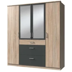 Sale Kombi-Schlafzimmerschrank in Eiche Sägerau - Danah Kleiderschränke|Schränke