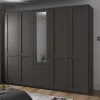 Discount Kombi-Schlafzimmerschrank in Dunkelgrau - Mataram Kleiderschränke|Schränke