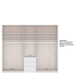 Discount Kombi-Schlafzimmerschrank in Dunkelgrau - Mataram Kleiderschränke|Schränke