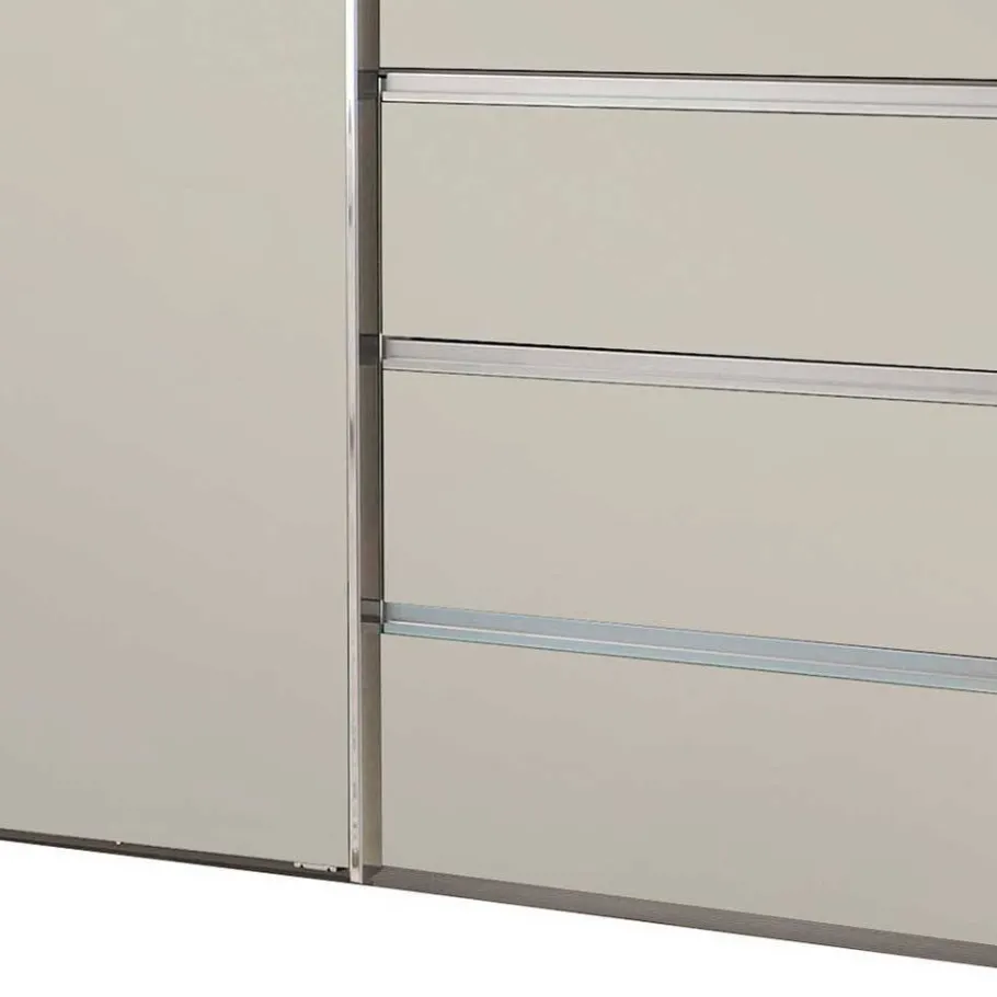 Online Kombi-Schwebetürenschrank in Champagner - Eusebia Kleiderschränke|Schränke