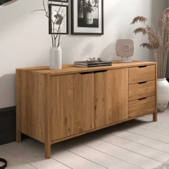 Sale Kombi-Sideboard aus Wildeiche Massivholz - Laida Tv & Hifi-Möbel|Lowboards