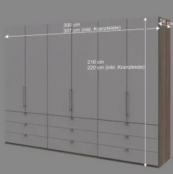 Outlet Komfort Kleiderschrank mit drei Falttüren - Vaclyn Kleiderschränke|Schränke