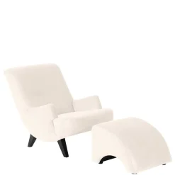 Clearance Komfortsessel in Cremefarben und Schwarz - Chalil Sessel