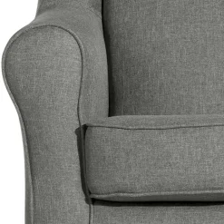 Sale Komfortsessel in Hellgrau mit Buche - Nurcias Sessel