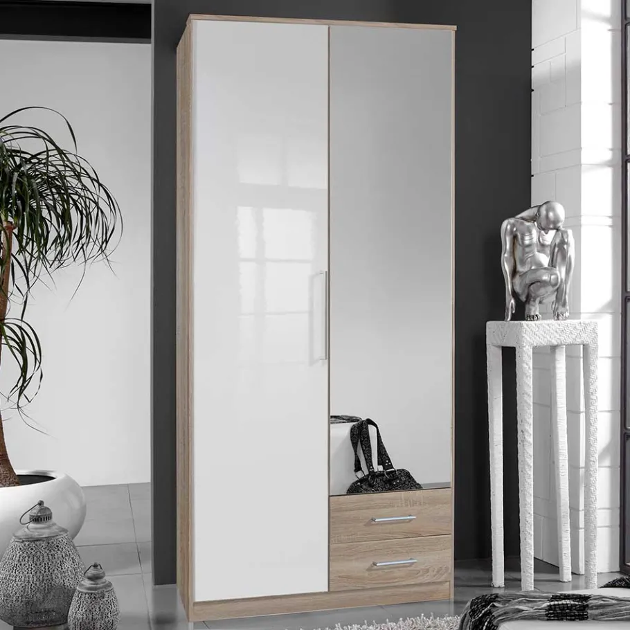 Hot Kompakter Kombi-Kleiderschrank 91x199x58 cm - Grands Kleiderschränke