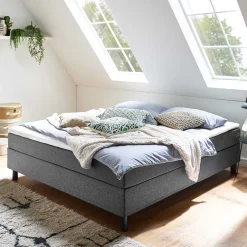 Outlet Komplettbett in Anthrazit für Dachzimmer - Condo Betten