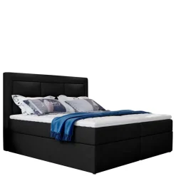 Sale Komplettbett in Schwarzbraun Stoffbezug - Aundre Betten