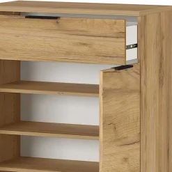 Best Komplette Flur Einrichtung in Holzoptik - Esdrusca (fünfteilig) Garderoben