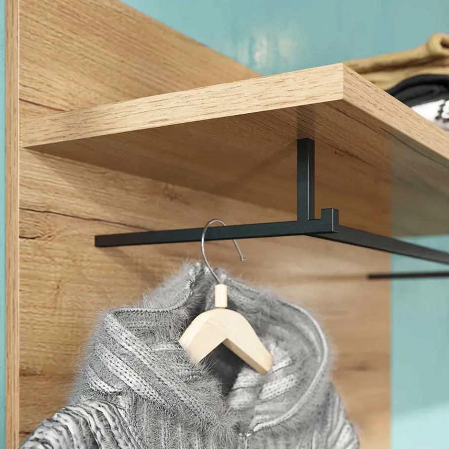 Best Komplette Flur Einrichtung in Holzoptik - Esdrusca (fünfteilig) Garderoben