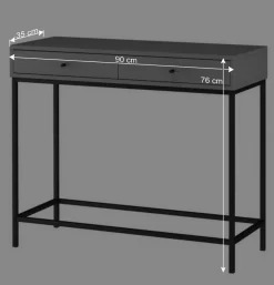 Discount Konsolentisch in Grau mit Schwarz - Lagista Tische