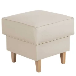 Sale Kunstledersessel in Beige mit Buche Natur - Charleen Sessel