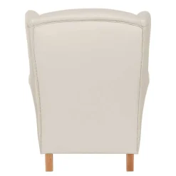 Sale Kunstledersessel in Beige mit Buche Natur - Charleen Sessel