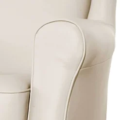 Sale Kunstledersessel in Beige mit Buche Natur - Charleen Sessel