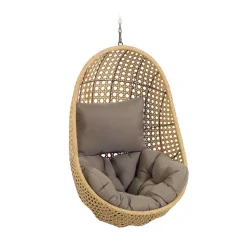 Best Kunstrattan Hängesessel in Naturoptik Beige - Trokania Sessel
