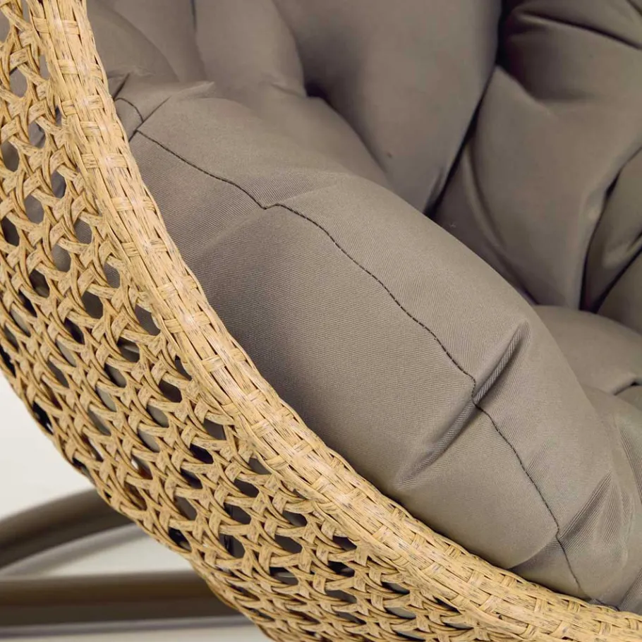 Best Kunstrattan Hängesessel in Naturoptik Beige - Trokania Sessel