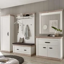 Best Landhaus Dielenmöbel Kombination - Nedita I (fünfteilig) Garderoben