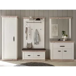Best Landhaus Dielenmöbel Kombination - Nedita I (fünfteilig) Garderoben