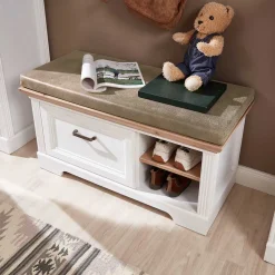 Sale Landhaus Dielenmöbel Set zweifarbig - Nurelcas (dreiteilig) Garderoben