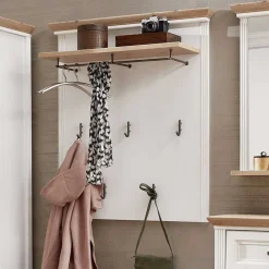 Sale Landhaus Dielenmöbel Set zweifarbig - Nurelcas (dreiteilig) Garderoben