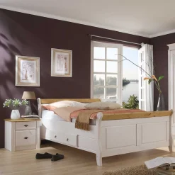 Best Landhaus Doppelbett & Nachtkommoden - Oradea (dreiteilig) Betten