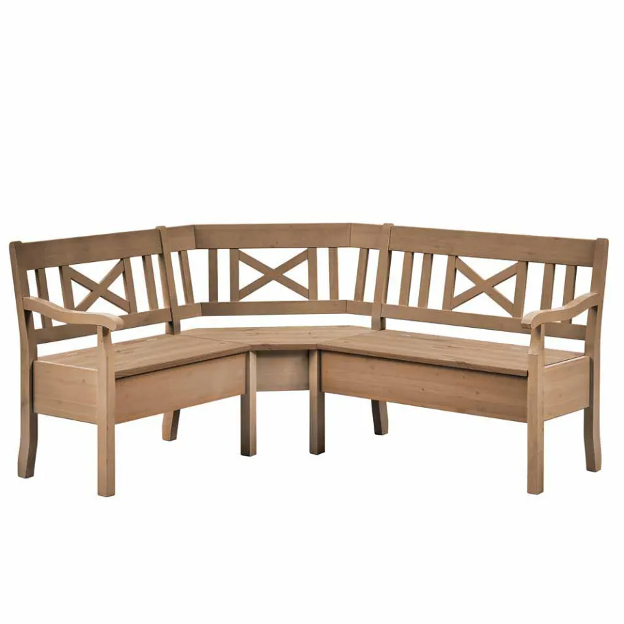 Best Landhaus Eckbank Giurgia mit Stauraum Sitzbank