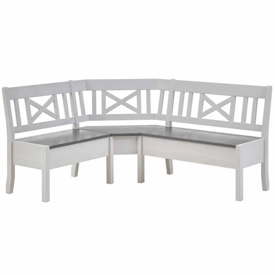 Online Landhaus Eckbank Yoan mit Stauraum Sitzbank