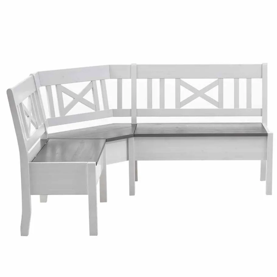 Online Landhaus Eckbank Yoan mit Stauraum Sitzbank